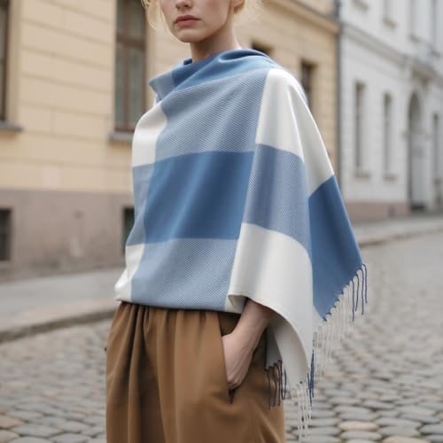 Image of Loritta Winter Scarf for Women, Long Plaid Shawl Wraps Scarves Gifts