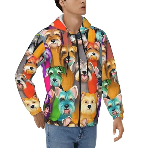 Sweat à capuche schnauzer pour homme idéal pour vos promenades d'hiver