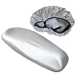 Dryxog Coprisella Moto Antiscivolo e Antigraffio Coprisella Moto, Copri Sella Scooter Universale Impermeabile, Coprimoto Resistente all'Abrasione Telo Impermeabile Copri Sella Scooter (Argento)