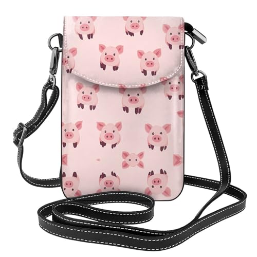 Petit sac en cuir 19,3 x 12,4 cm avec rangement sécurisé pour téléphone portable