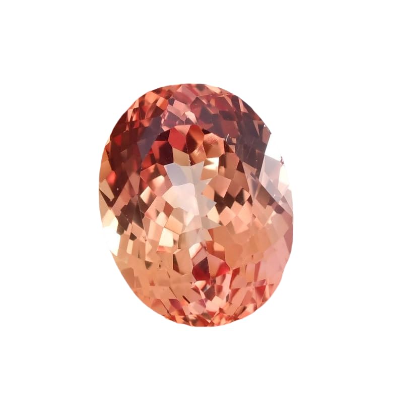 Saphir Padparadscha naturel ovale de 14mm pour création de haute joaillerie unique
