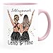 SpecialMe® Tasse beste Freundin Geschenk Geburtstag Weihnachten persönlich personalisiert Freundschaft Best Friends rosa Keramik-Tasse