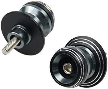 6/8/10mm Motorcycle Universal CNC Aluminum Swingarm Swing Arm Spools Sliders Stand Bobbins (Titanium, 6mm)