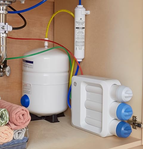 Image of GE Membrane Filter Compatible with Select GE Under Sink Filtration Systems Including GXRQ18NBN, GNRQ18NBN, GXRV40TBN, Replace Every 12 Months, FQ18MN
