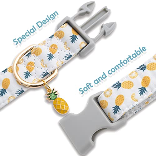 Faygarsle Cute Dog Collar For Girls Boy Dogs Soft Fancy Pet Collar With Pineapple Design Ideal Pink Summer Dog Collar For Small Medium Large Dogs S #TOP4