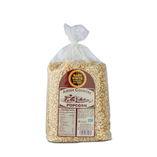 Amish Country Popcorn | 6 lb Bag | Baby White Popcorn Kernels | Small and Tender | Old Fashioned, Non-GMO and Gluten Free (Baby White, 6 Lb Bag)