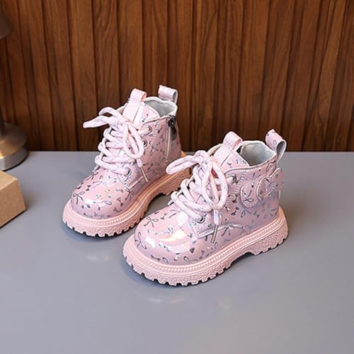 Girls Glitter Combat Boots Lace Up Ankle Booties Sparkly Fashion Casual Party Outdoor Non Slip Shoes2
