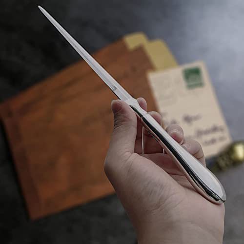 LUCKYKODOR Brieföffner 23cm Metall Brieföffner Messer Umschlagöffner Messer Letter Opener zum Öffnen von Umschlägen Büromaterial (Silber)