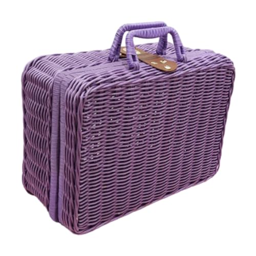 Panier de rangement tissé main haut de gamme style valise XL - 2