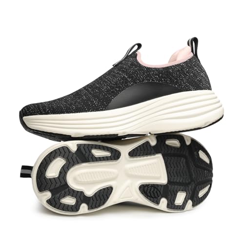 Image of YOHO Women Walking Shoes Rushhour Dynamic | Cushioned, Comfortable, Lightweight & Breathable Knitted Slip-Ons | Every Day Casual Wear Without Lace, Stylish Footwear for Ladies /Girls -900