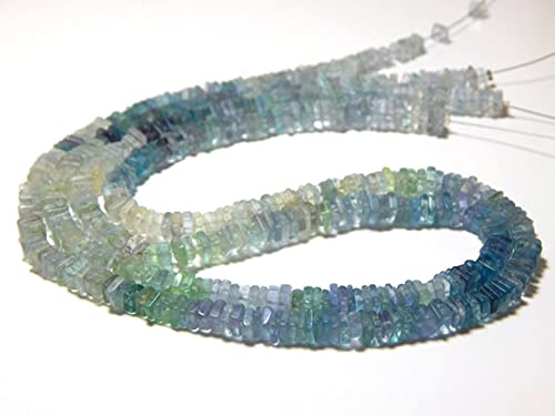 Fluorite Heishi de qualité naturelle supérieure pour création bijoux d'exception