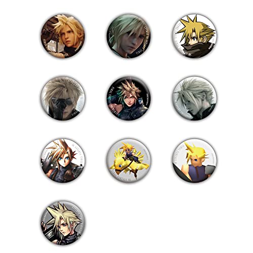 Final Fantasy VII Canbadge Collection (Cloud Strife) Vol. 1 Box Product, 1 Box = 10 Pieces, 10 Types in Total