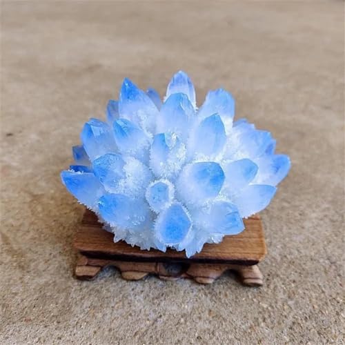 Phantom Quartz Bleu d'Exception, Cristal de Collection Unique 400g