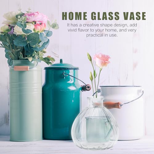 Jarrón de cristal transparente para flores secas y decoración moderna 5