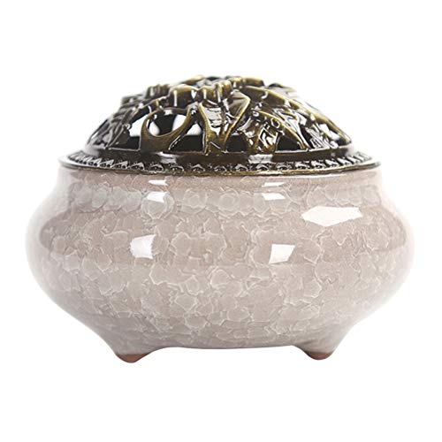 Suporte de incenso de cerâmica Vosarea para queimador de cone, suporte de incenso com tigela apanhad