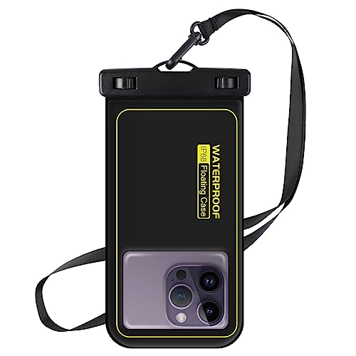 Floating Waterproof Phone Pouch, IPX8 Universal Waterproof Phone Case for Swimming Dry Bag Underwater for iPhone 15 Pro Max 14 Pro 13 12 Samsung S24 S23 S22 Huawei Xiaomi etc, Up to 6.7