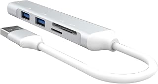 EMBRACENATURE USB HUB 3.0 USB-A Hub Splitter 5 Port USB3.0 with TF/SD Card Reader High Speed Data Transfer for Laptop Computer Easy Install A