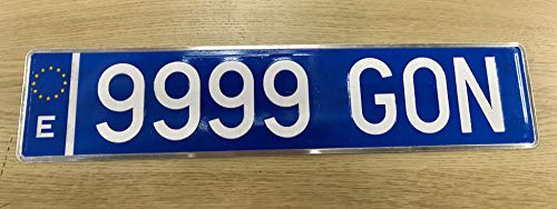 Gonplac Matrícula Metálica Taxi Azul Homologada Larga 52 x 11 CM Cover