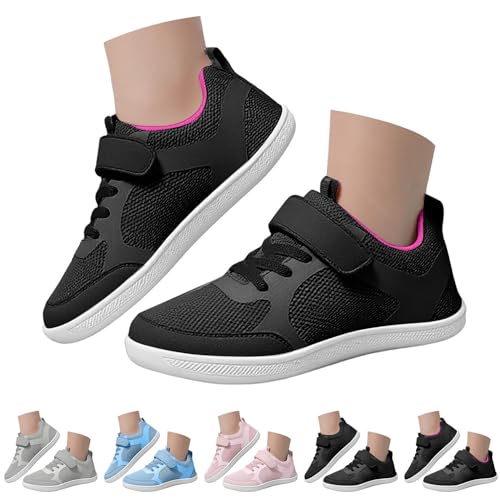 Kids Mesh Breathable Sneakers Lightweight No Lace Flat Sport Shoes Sole Non Slip Outdoor Running Athletic Walking Shoes