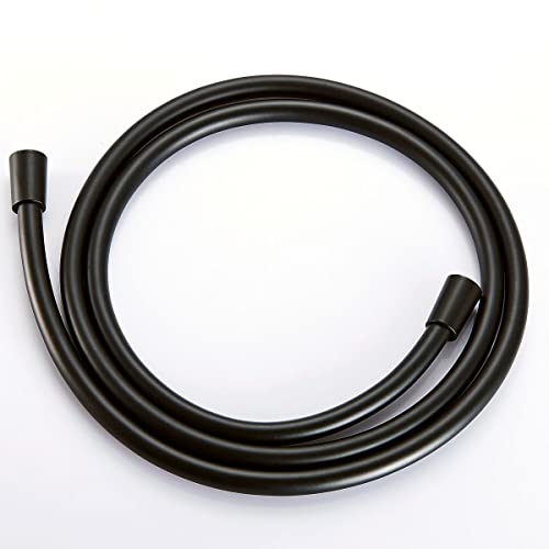 TECI Shower Hoses 118 Inch Extra Long, Bathroom Hand Held Long Shower Hose Replacement,360 Degree Free Rotation And Not Kink Shower Faucet Hose Extension,Black T101-3