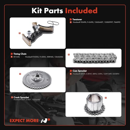 image for A-Premium Engine Timing Chain Kit W/Tensioner [OHV 8Cyl 4.3 4.8 5.3 6.