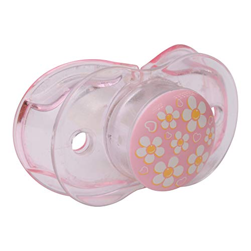 RaZbaby Keep-It-Kleen Pacifier - Pink with Flowers/Hearts