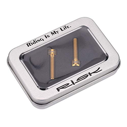 Qcwwy Mountain Disc Brake Caliper Screw Bolts, Alloy M6 x 25mm, Easy Installation, Multicolor (Gold), Qcwwyxt1pgbi0m8-03