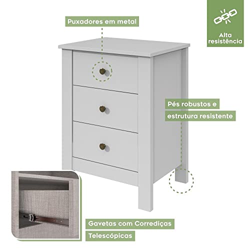 Mesa de Cabeceira Maggiore 3 Gv Branco