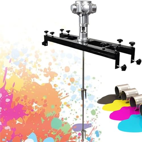 TGBHM 1000L Pneumatic Bracket Mixer Paint Stirring Machine Bracket Air Agitator Paint Mix Tool-RPM: 0-2500rpmBlack,Black
