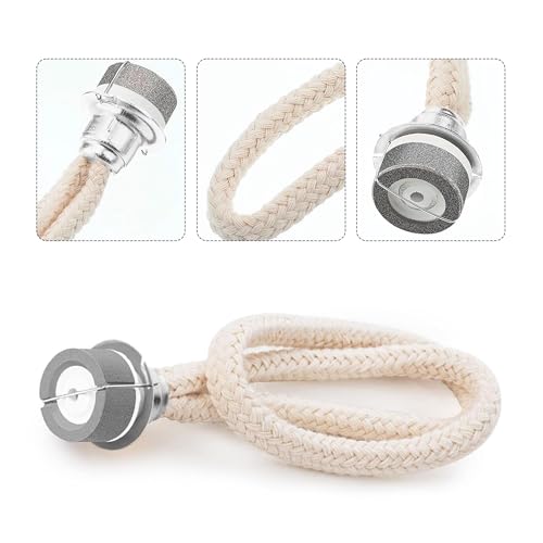 4 Stück Docht für Lampe, Ersatz-Docht für Öllampe, Öllampe Docht Ersatz Luft Kontrolle Katalytischer Brenner Lampe Docht für Brenner Diffusor Aromatherapie Heim Dekoration, Silber