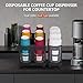 wymulot Paper Cup and Lid Holder, Disposable Coffee Cup Dispenser, 3-Slot Upright Paper Cup Dispenser for Coffee Stations, Kitchens, Bars, Restaurants, Lounges (Black)