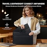 UPERFECT Przenośny monitor 4K 3840 x 2400 UHD 400 nitów 100% sRGB 10-bitowy kontrast 1300:1 Eye Care USB-C i HDMI, mocowanie VESA, do komputera, telefonu, konsoli do gier