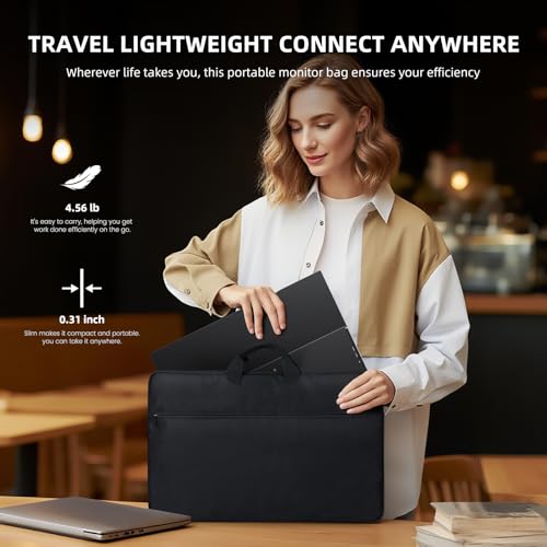 undefined UPERFECT Portable Monitor 4K 23.8" QLED| 400 Nits 24" Large Monitor | 3840 * 2160 UHD 100% DCI-P3 | 1MS FreeSync | USB-C & HDMI | VESA & Kickstand | Second Screen for Computer, Mini PC, Game Consoles の商品画像 6