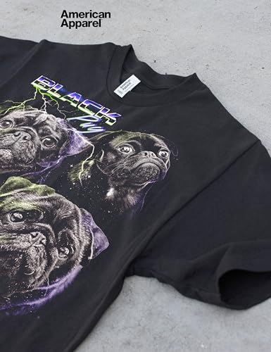 Heavy Metal Tshirt for Men & Women 80s 90s Glam Rock Style with Epic Stars and Lightning2