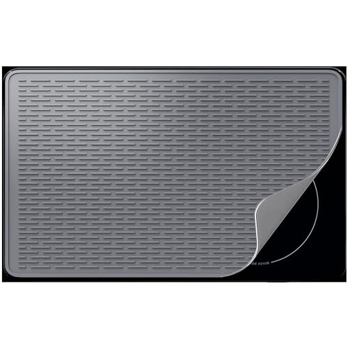 Stove Top Cover for Electric Stove - Silicone Stove Mat for Glass Top, Glass Cooktop Protector, XL Dish Drying Mats For Kitchen,Oven Covers for Electric Stove (Gray,36 x 21)
