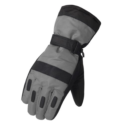 Multicolor Lightweight Adult Winter Warm Ski Gloves Outdoor Sports Waterproof Men Cycling Gloves Winter Gloves Windproof Warm Gloves (Grey) #TOP18