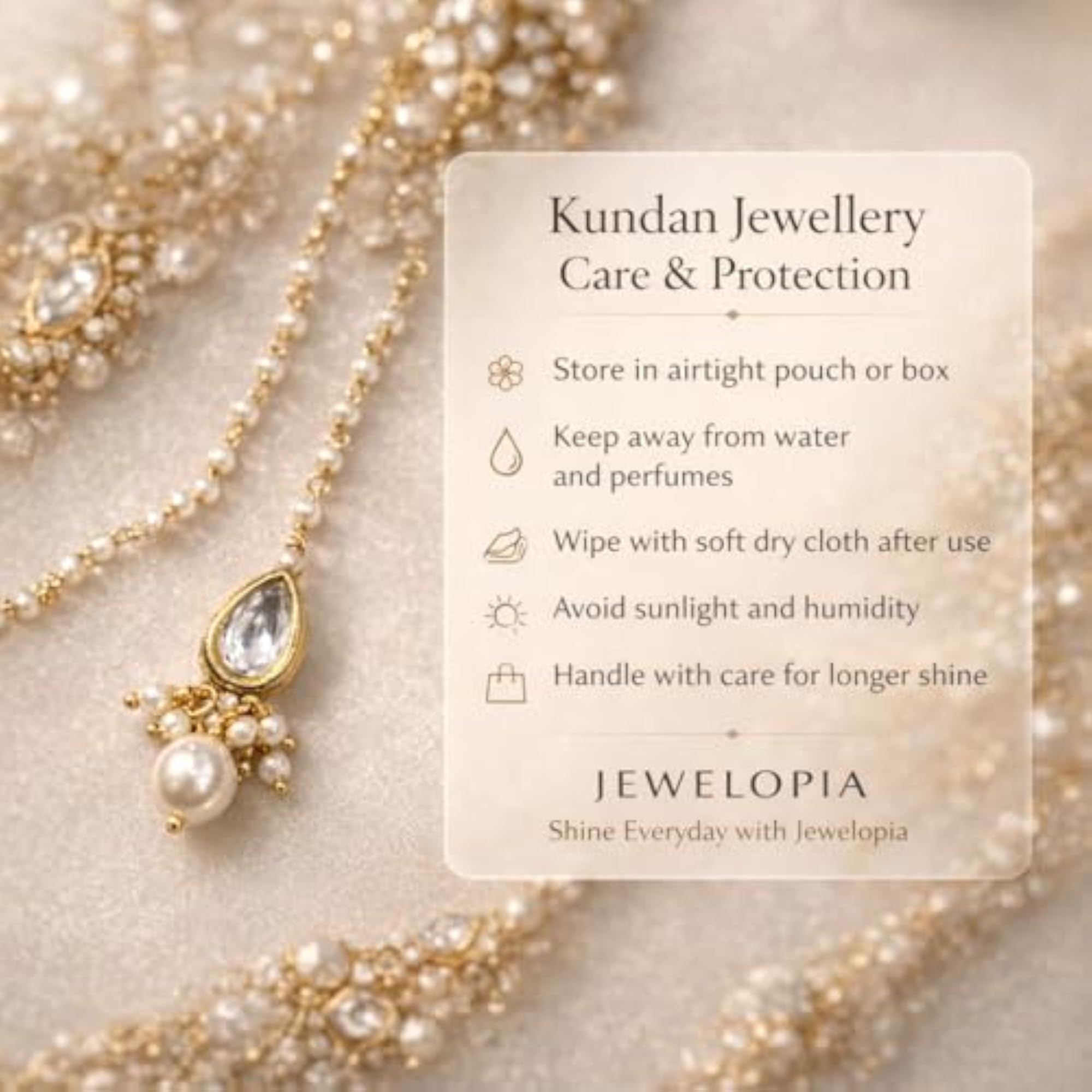 Traditional Kundan Maangtika with Pearl Drop, 2Pc Combo Set