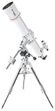 Apertura: 127 mm. Longitud focal: 1200 mm. Refractor acromático
