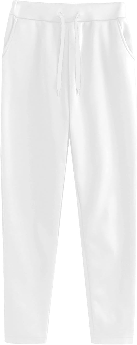 Girls' Active Jogger Pants Straight Leg Sweatpants Drawstring Sweatpants Yoga Running Athletic Pants High Waisted Trousers