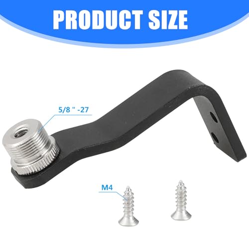 Adaptateur micro coudé 5/8 vers 1/4 pour orienter un micro au mur ou table - 7