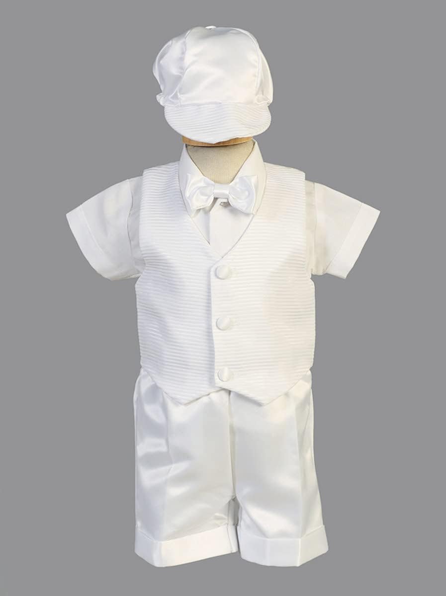 Pink Princess Made in USA - Baptism outfits for Boys, Baby Boy Christening Outfit, Baptismal Vest Short - Ropa de Bautizo