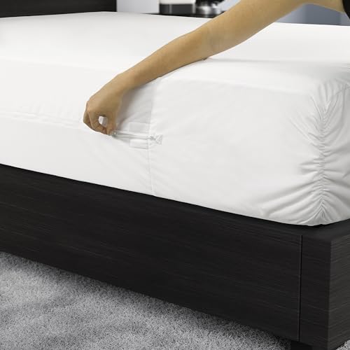 Protect-A-Bed Essential Zippered Mattress Encasement Queen, 100% Waterproof Top, Bed Bug Resistant, Dust Mite Barrier Mattress Encasement, Breathable & Quiet, Antimicrobial, Fits 6\"-11\" Mattresses​ - Thumbnail 4
