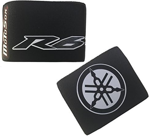MoToSox - Front and Rear Reservoir Brake Cover - Yamaha"R6" and"Fork Logo" in Black (1 Pair)