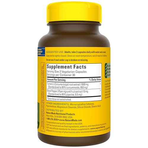 Nature Made Extra Strength Turmeric Curcumin with Black Pepper, 60 Capsules - image 9