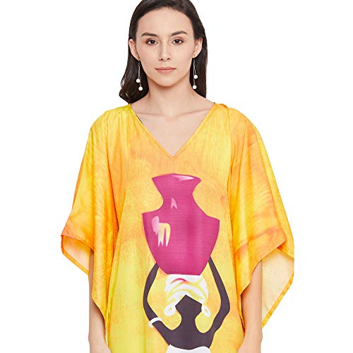Image of Oussum Women Long Maxi Plus Size Polyester Kaftan Gown, Womens Kaftan Dresses Lounge Resort Wear, Plus Size Kaftan