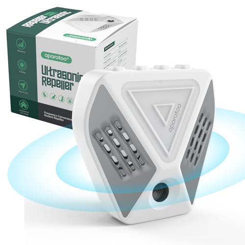 Repelente Ultrasónico de Ratones Paquete,4 Modos Ultrasónico de Plagas 360°,Electrónico Repelente Mosquitos Insectos Control para Interiores,Ahuyentador de Ratas con luz LED,Silencioso Eficaz Anti