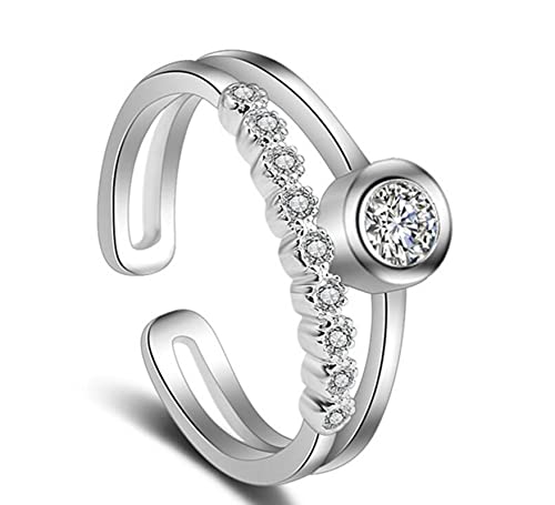 Bagues de mariage en argent 925 ajustables pour illuminer votre quotidien