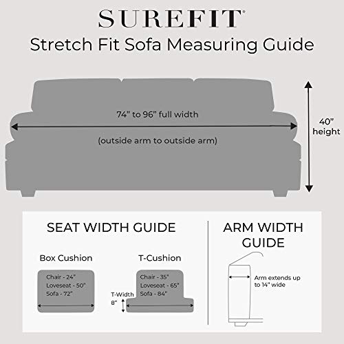 Surefit Stretch Morgan 1 Piece Sofa Slipcover In Khaki #TOP2