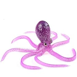 Game Fisher Señuelos East Rain Pulpo Artificial Jig Head con señuelo con Falda de Plomo de Cola Larga para Pesca de Agua Salada Big Game (PVC, 9cm/18cm/24cm, opción