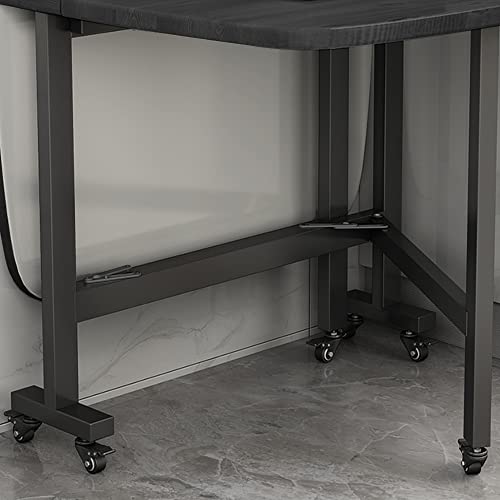 Rukulin Drop Leaf Dining Table – Solid Wooden Foldable Kitchen Table With 6 Wheels For Dining Room (Black) #TOP3